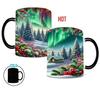 Christmas Christmas Northern Lights Color Changing Cup Ceramic Coffee Mug Snowman Christmas Tree
