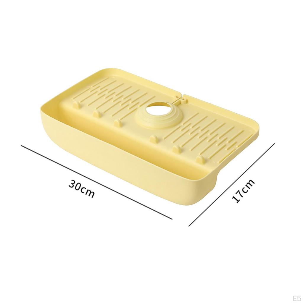 Bathroom Faucet Water Catcher Mat Sink Draining Pad behind for Farmhouse