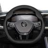 Suitable for Volkswagen Ultra-Thin Breathable Leather Steering Wheel Cover Suitable for Polo Golf 5 6 7 Up Gol Volante Scirocco Passat B6 B8 Sedan