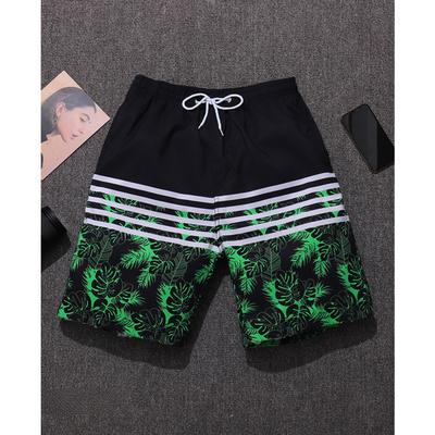 Sommer 3D Palmenblätter Print Shorts Modische Lässige Strand Herrenshorts