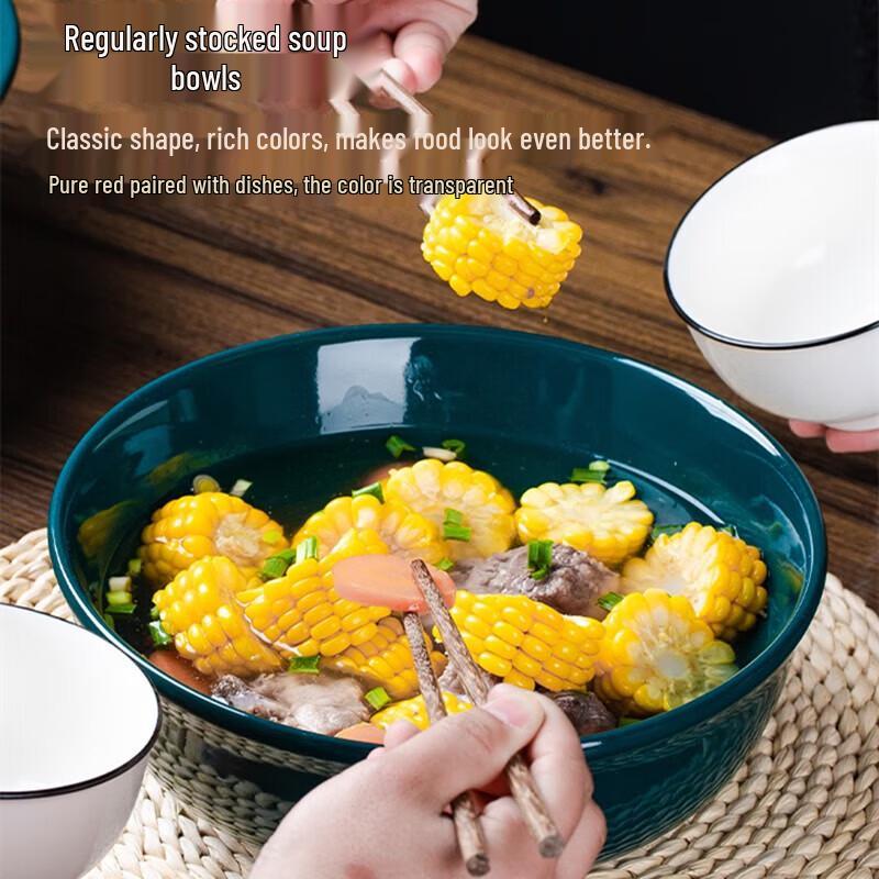 Ningzhao 14-inch Ceramic Mixing Bowl with Lid
