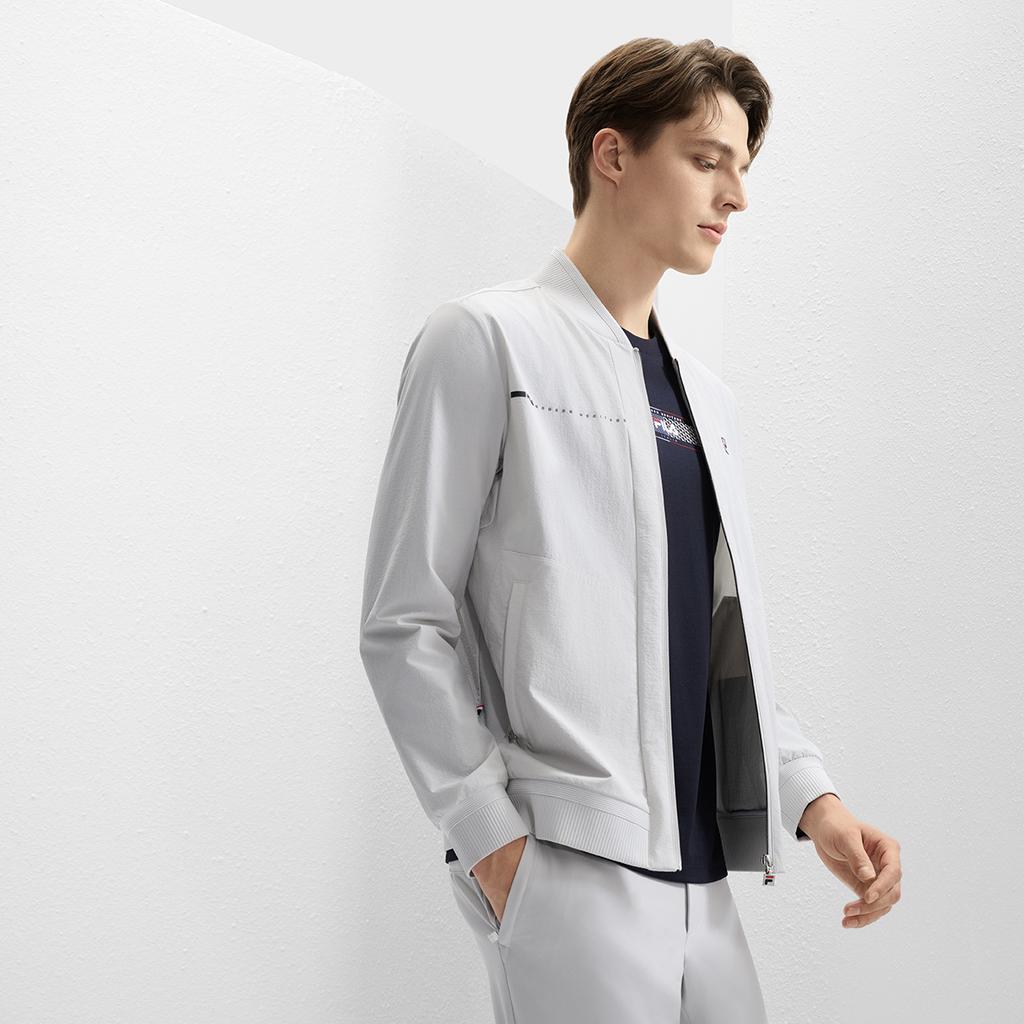 New FILA Jackets Men's Gravel Gray F11M431701FGY