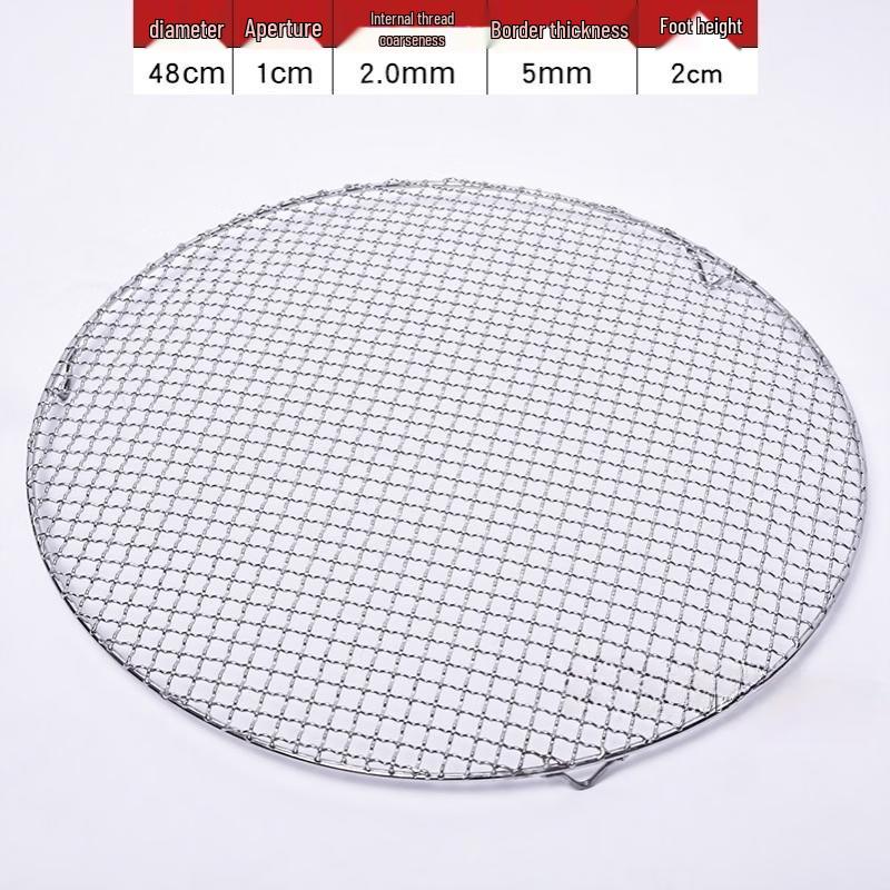 Kashicong Stainless Steel Round Grill Net with Legs