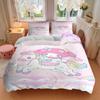 Melody Unicorn Print 3Pcs Bedding Setduvet Cover With 2 Bedropillowcase Home Birthday Gift