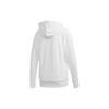 Adidas Side Seam Pocket Drawstring Hooded Sweatshirt Women sweatshirt White FM1045