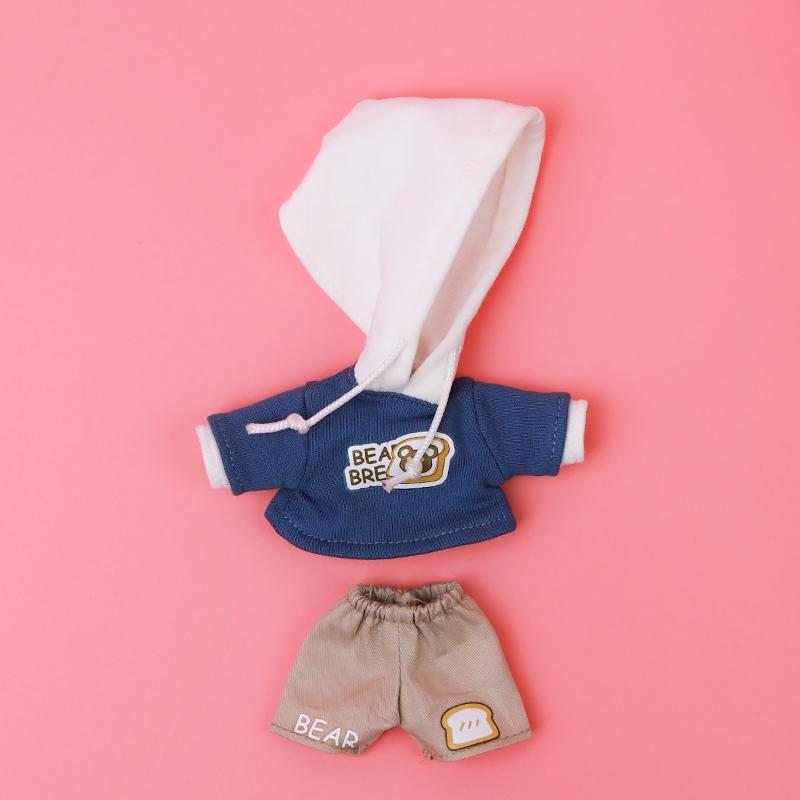 OB11 Clothes Bear Pattern Hooded Sweatshirt Hippop Shorts Set Decoration Molly, GSC Body, 1/12bjd Doll Clothes Toy Clothing