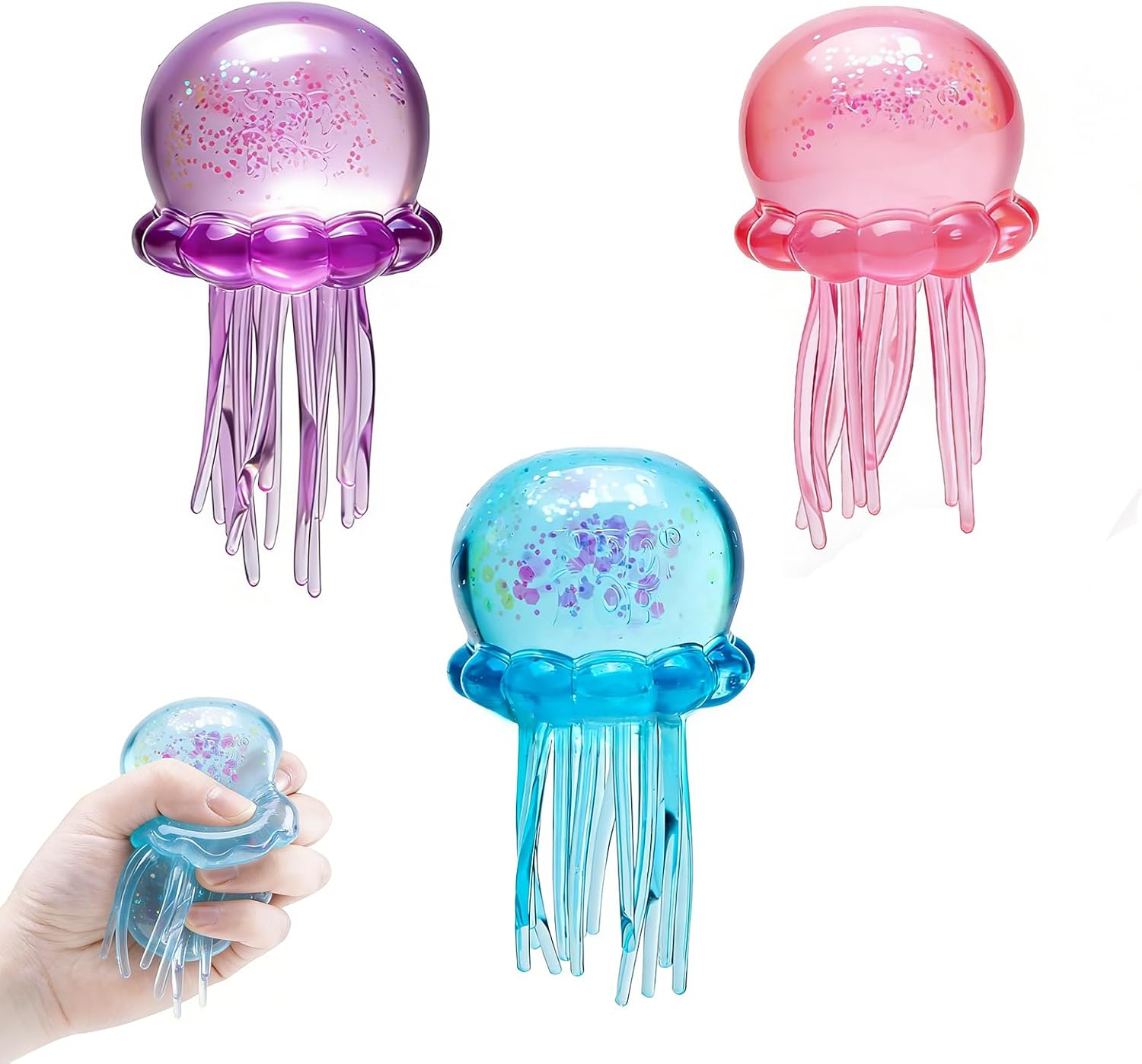 

Jellyfish Octopus Squeeze Stress Balls, Ice Cube Malt Sugar Balls, Anxiety Relief, Easter Party Favors (Mix) United States