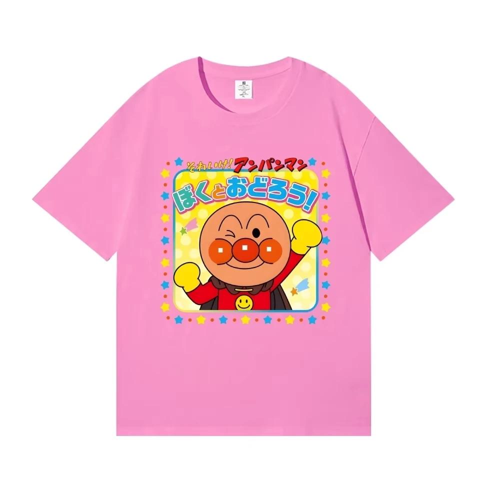 Anpanman Japanese Style Classic Printed T-shirt Unisex High-quality pure cotton Streetwear Men 2026 Summer New Short-sleeved top