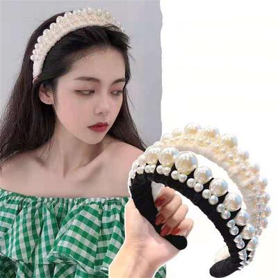 Luxuriöse Perlen-Stirnbänder für Frauen Mädchen Haarreifen Kopfschmuck Mode Handgefertigt Weiblich Schleife Haarband Reifen Haaraccessoires Kopfschmuck