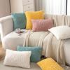 New Solid Color Simple Style Velvet Pillowcase Living Room Sofa Decorative Waist Pillow Cushion Cover