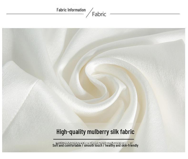 2025 Women's Mulberry Silk Wide-Leg Pants: Loose, White, Straight, Large Size, Casual Spring/Summer Wear