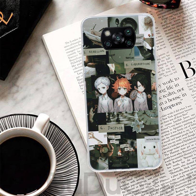 The Promised Neverland Anime Cover For Xiaomi Poco X3 X4 NFC M3 M2 M4 Pro Phone Case F3 F2 F1 Mi Note 10 Lite A3 A2 A1 CC9 Print