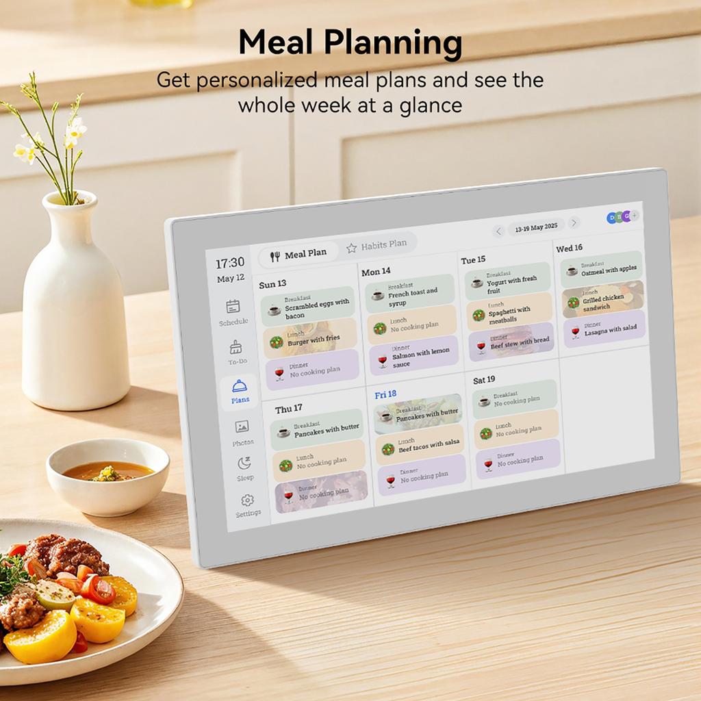 Digital Calendar Planner 15.6 Inch 1080P Full HD Touch Screen Interactive Wall Desk Mount Seamless Scheduling Chore Chart