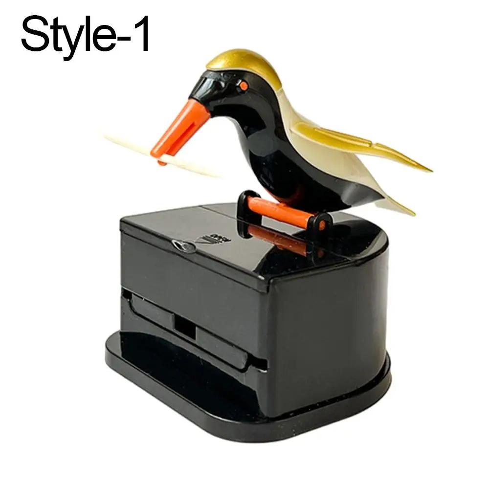 

1PC Cartoon Hummingbird Toothpick Container Automatic ABS Toothpick Dispenser Holder Box Home Decoration Kitchen Accessories