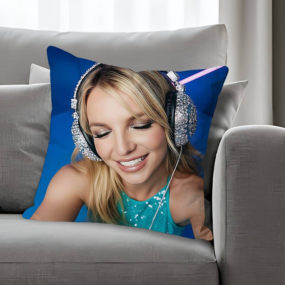 

BBritney Singer Spears Various Sizes Square Pillow Case For Car Home Bedchamber Decor Custom Valentine gift 30x30 cm