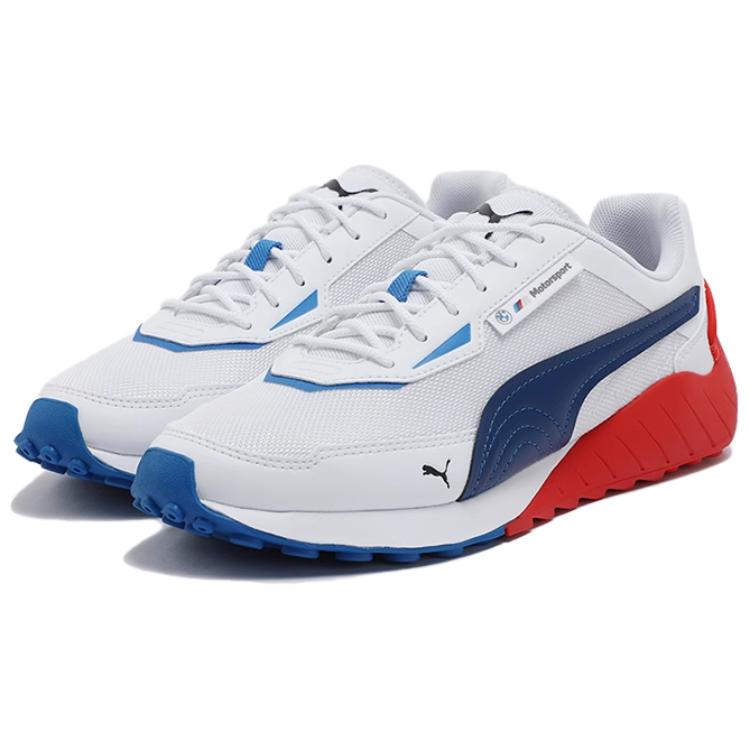 Puma Bmw Mms Comfortable Versatile Low-Top Lifestyle Shoes Unisex sneaker White Red 307790-02