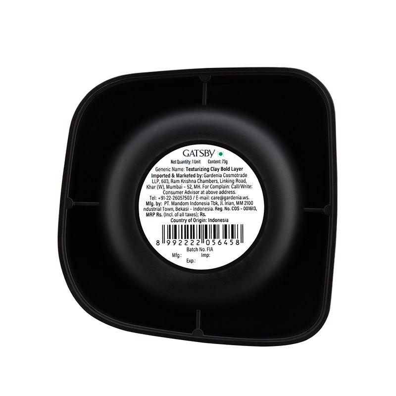 Gatsby Texturizing Clay Hair Wax For Men 73g | Strong Hold Styling Clay For Messy Hair Look With Natural Shine & Long Lasting Texture Finish