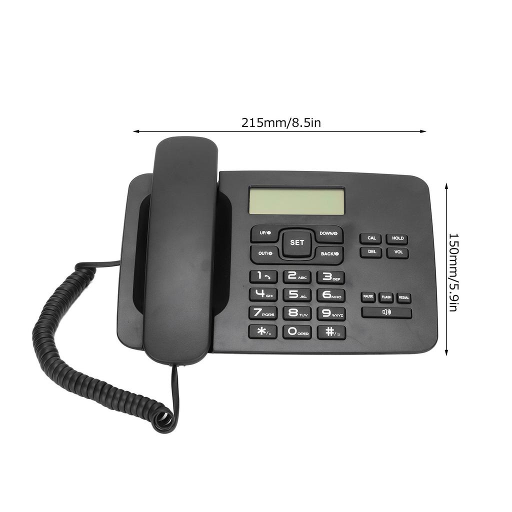 KXT7001CID Desktop Corded Telephone Caller ID Semi Hands   Pre   Function   Telephone for Home Hotel  (Black )