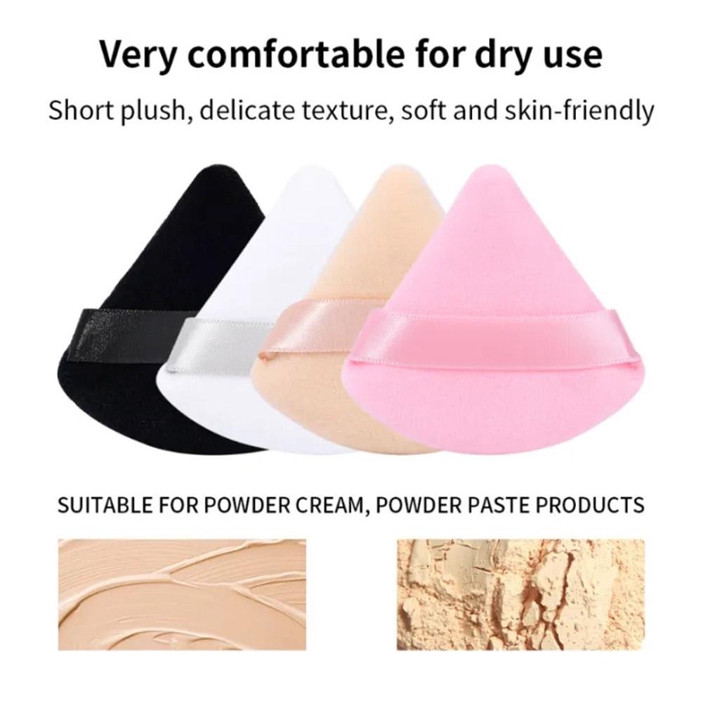 Double-sided Available Elastic Feel Powder Puff for Various Cosmetics Powder Puff Triangular Three-dimensional Plush Powder