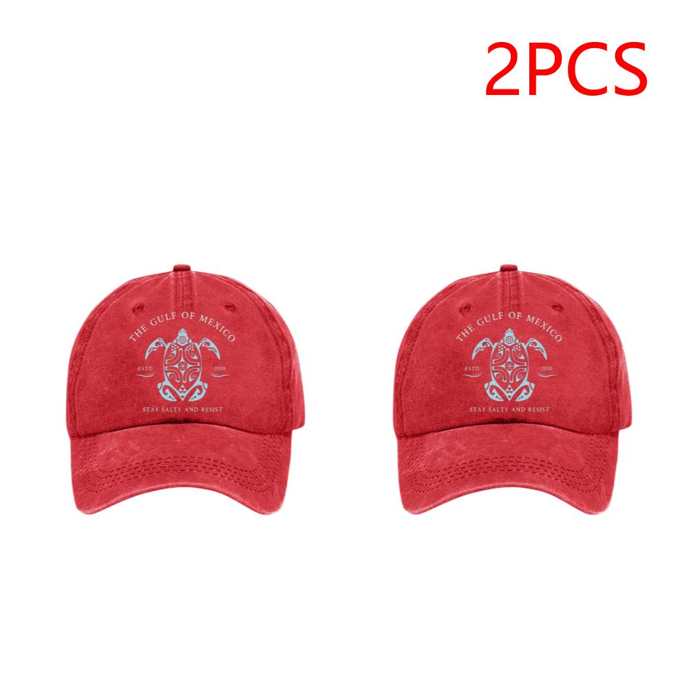 2PCS Washed Cotton Baseball Cap Retro Cotton Hat Adjustable Trucker Hat Plain Cap Outdoor Sports Sun Hat for Men Women Unisex