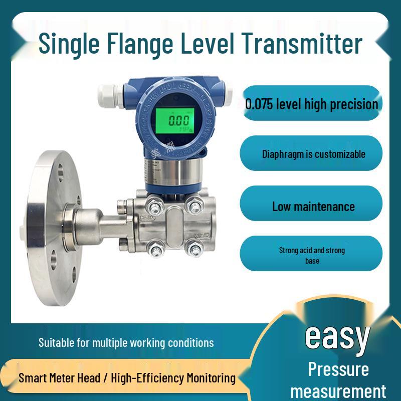 Explosion-Proof Differential Pressure Transmitter with Single/Double Flange & 4-20mA HART Protocol Level Gauge