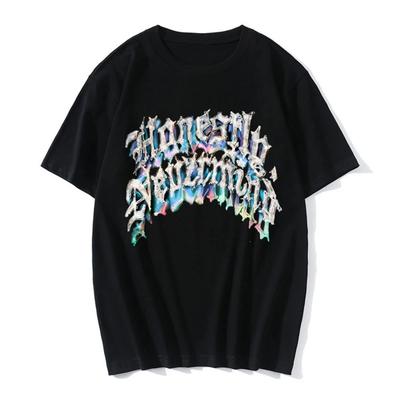 Summer Men's Short Sleeve T-Shirt Letter Print Streetwear Men Women Fashion Oversized T Shirt Pure Cotton HipHop Tees Tops