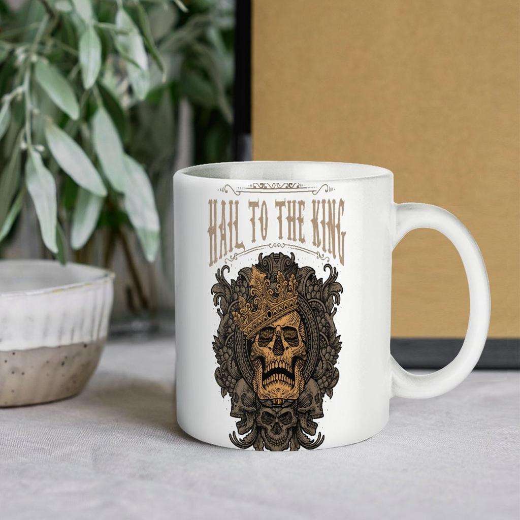 11oz Weiße Keramiktasse mit glattem Griff und beidseitig bedruckter Beschichtung, ideal für Kaffee, Tee und die tägliche Trinkpause