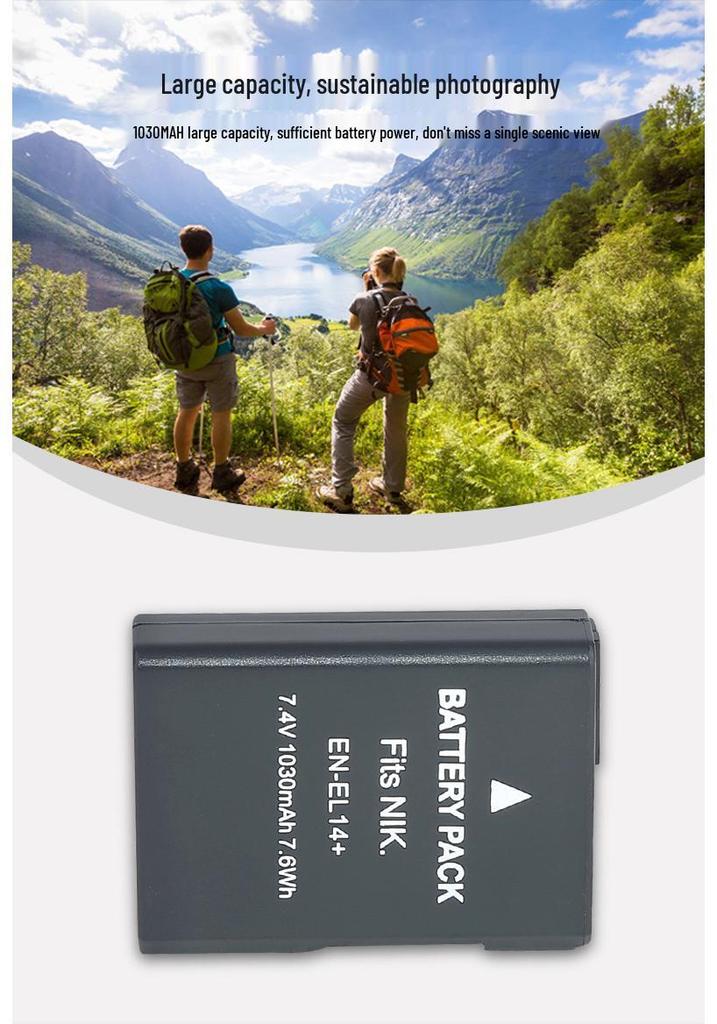 EN-EL14 Battery for Nikon D3100, D3400, D3500, D5300, D5600 Cameras