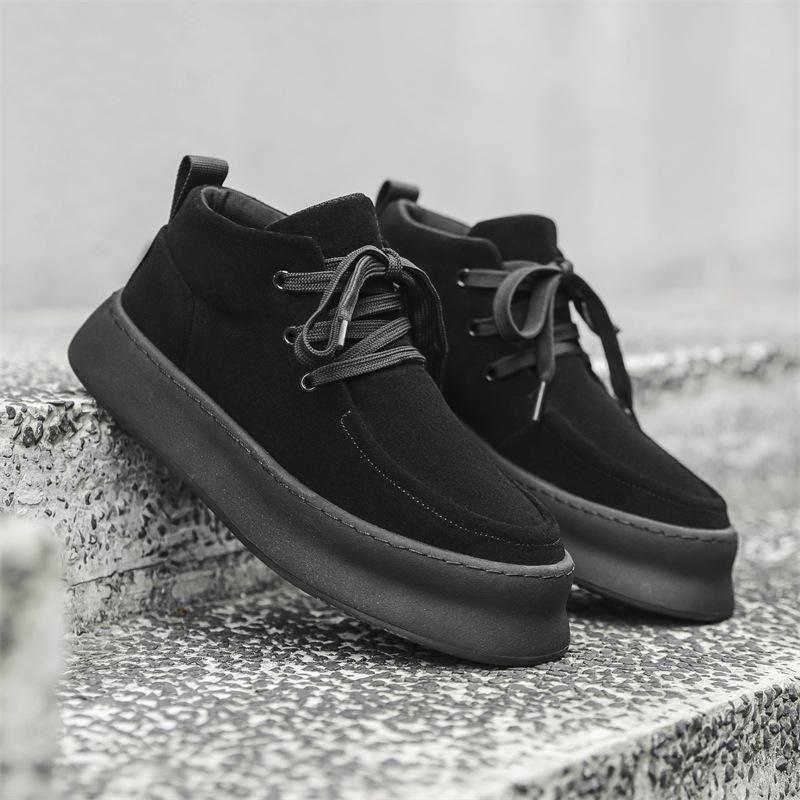 Autumn and winter new retro mid-top solid color casual tooling shoes trendy versatile British style fashion Martin boots 1207-J