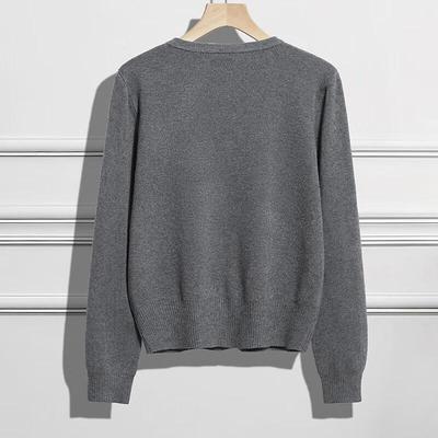 Damen Strickjacke mit Rundhalsausschnitt, 3D-Dekor