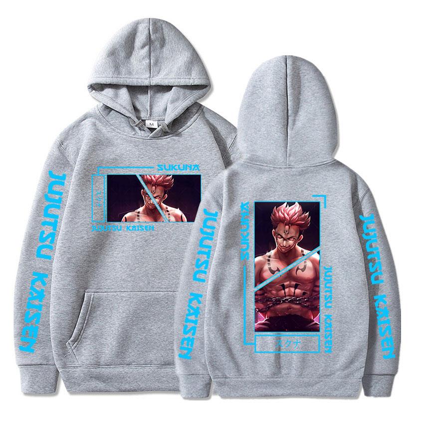 Anime Jujutsu Kaisen Hoodie Funny Ryomen Sukuna Graphic Hoodies Vintage Oversized Hooded Long Sleeves Cotton Men Women Clothes