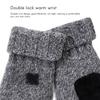 Winter Warm Knitted Fingerless Gloves Warm Convertible Mittens Flap Cover