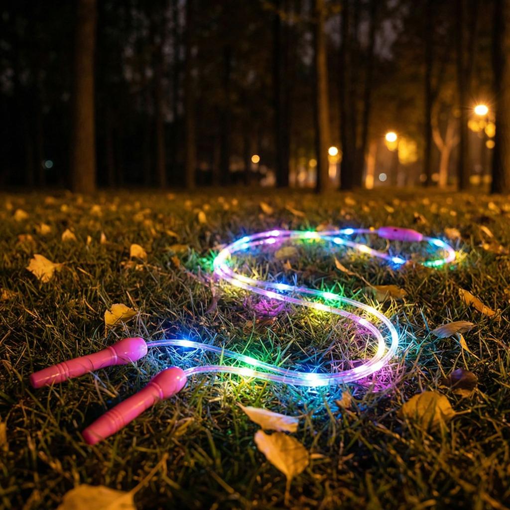 Luminous LED Rope, PVC Glow-in-the-Dark Fitness Rope, For Students And Adults, Nighttime Exercise And Training