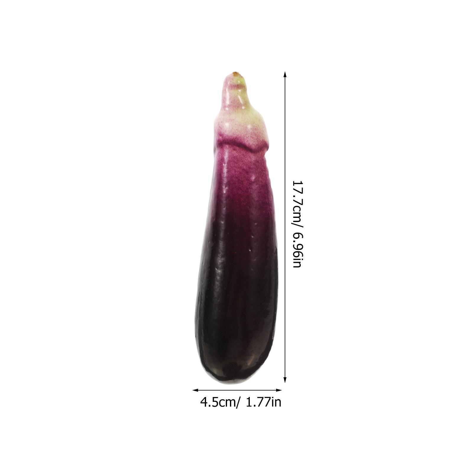 

Lifelike Artificial Eggplant Vegetable Display Decoration Realistic Simulated Food Prop Faux Vegetable Shop Decor