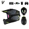 Off-Road Motorcycle Helmet ABS Full Face Dirt Bike With Visor Mask Gloves DOT Certified