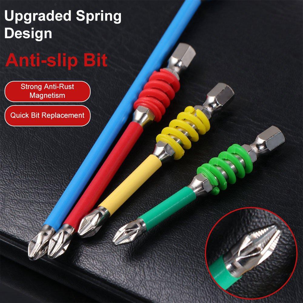 Magnetic Spring Screwdriver Bit With Spring Impact Batch Head  Electric Screwdrivers