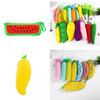 Süßes Silikon-Federmäppchen für Kinder Frucht- und Gemüse-Design Entzückliche Cartoon-Aufbewahrungstasche