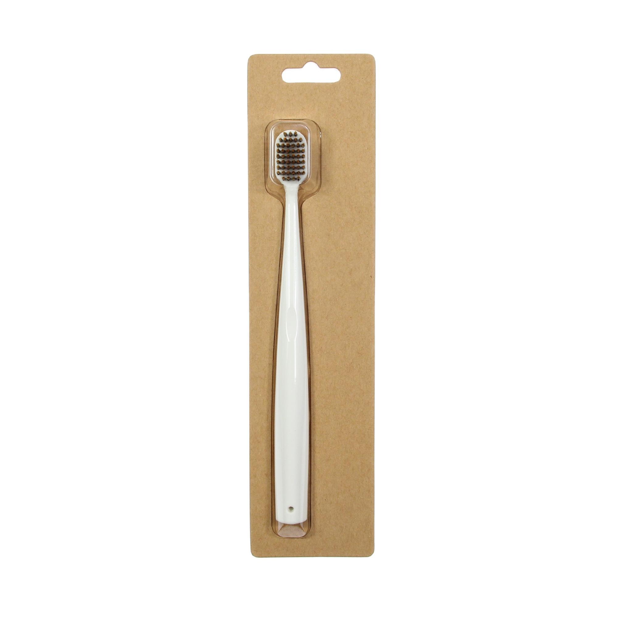 Eco Friendly Adults Sustainable PLA Handle Manual Toothbrush for Home Individual Packaging Toothbrushes белый