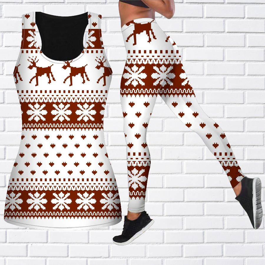 

Одяг для йоги із зеленим і красивим принтом сніжинок для жінок Модні легінси для тренувань Фітнес Спорт Повсякденні штани для йоги 7XL коричневий