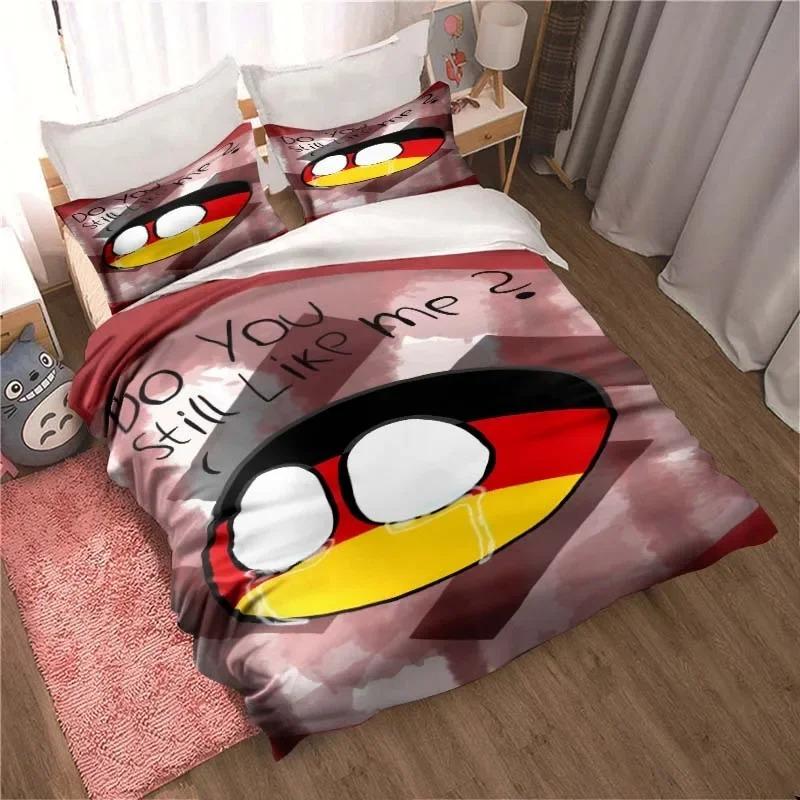 

Новый Countryball Polandballs Комплект постельного белья для спальни, пододеяльник для односпальной кровати, двуспальной кровати, комплект постельного белья для взрослых и детей, пододеяльник для спальни 70x133cm 2pcs