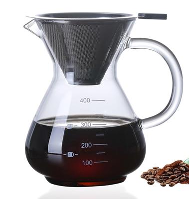 Desirable No Filter Needed Coffee Server Open Fire OK Drip Coffee Server No Paper Coffee Filter Required Reusable Stainless Steel Filter 2 Layer Mesh