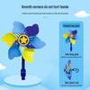 Seven-Color Rotating Pinwheel Pendant for Children's Bike or Stroller