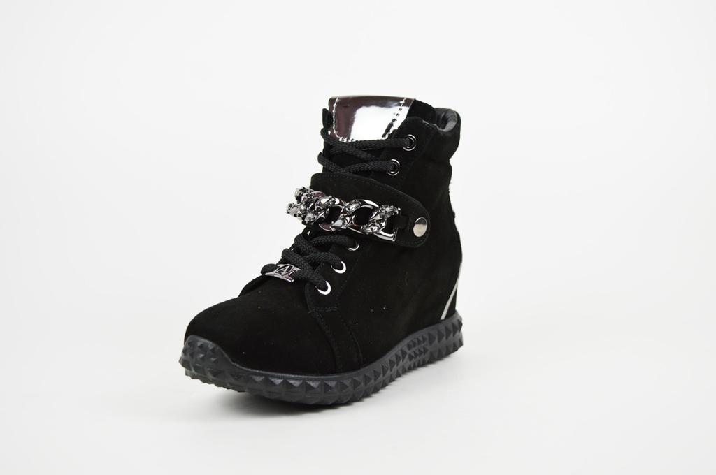 Ботинки с цепью Alpino 1161 36 Черные замша