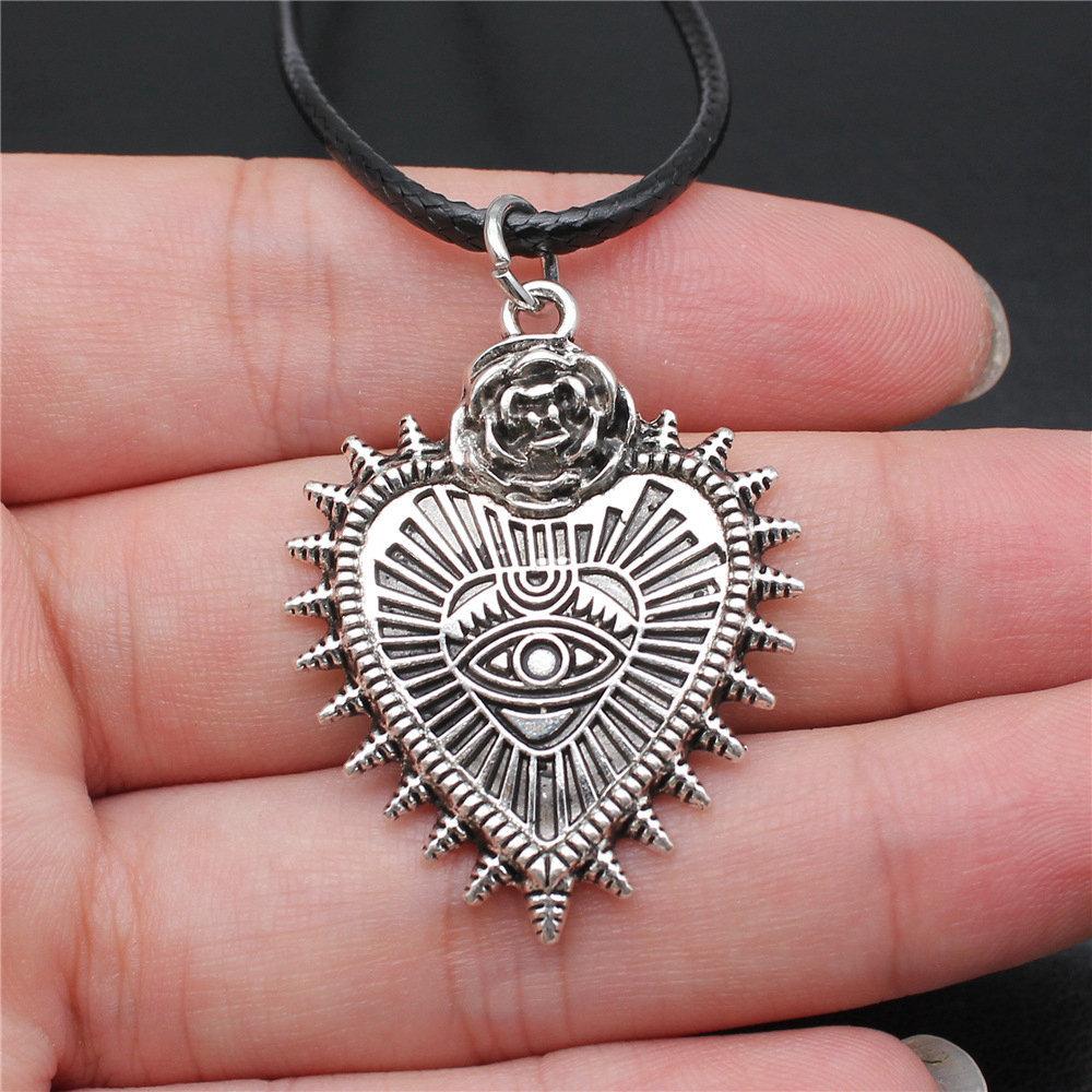 45cm Necklace Leather Chain Big Eye Of Horus Minimalist Jewelry Components QN029