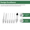 Grease Fitting Kit 7PCS with Needle Tips High Pressure Lubrication Tool for Car Bike Maintenance Zinc Alloy Anti Dust