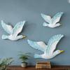 3 Stück Küstenmöwen Wanddeko Nautische Harz-Seevögel Wandplaketten Ozean Wandbehang Skulptur für Wohnzimmer Bar Café Heimdeko