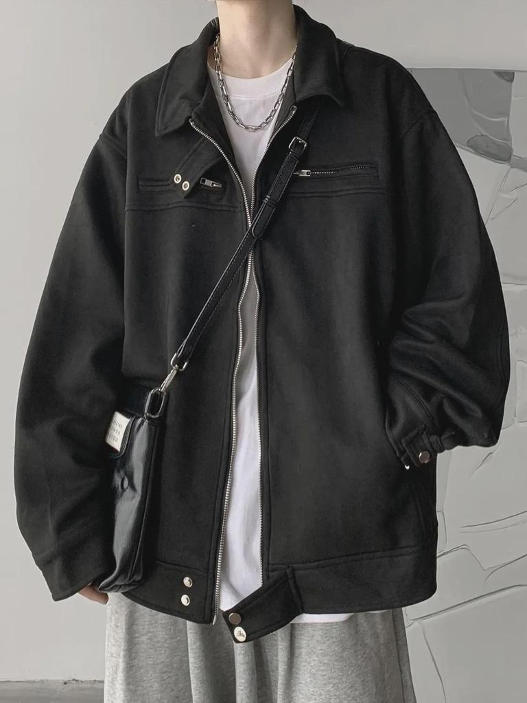 Herren Europäische und Amerikanische Retro Wildlederjacke - High-End High Street Mode für Herbst & Winter