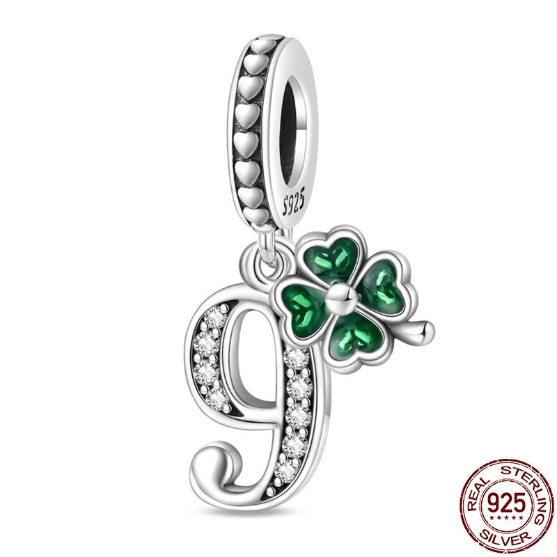 Genuine New Product Copper Lucky Number Pendants Fits Pan Bracelets DoItYourself Charms For Women Jewellery Fashion Gifts