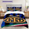 Biancheria da letto Colori Stelle Emblema Inter (1 * copripiumino + 2 * federa, senza nucleo) Copripiumino e federa 2D piatti, morbidi e confortevoli