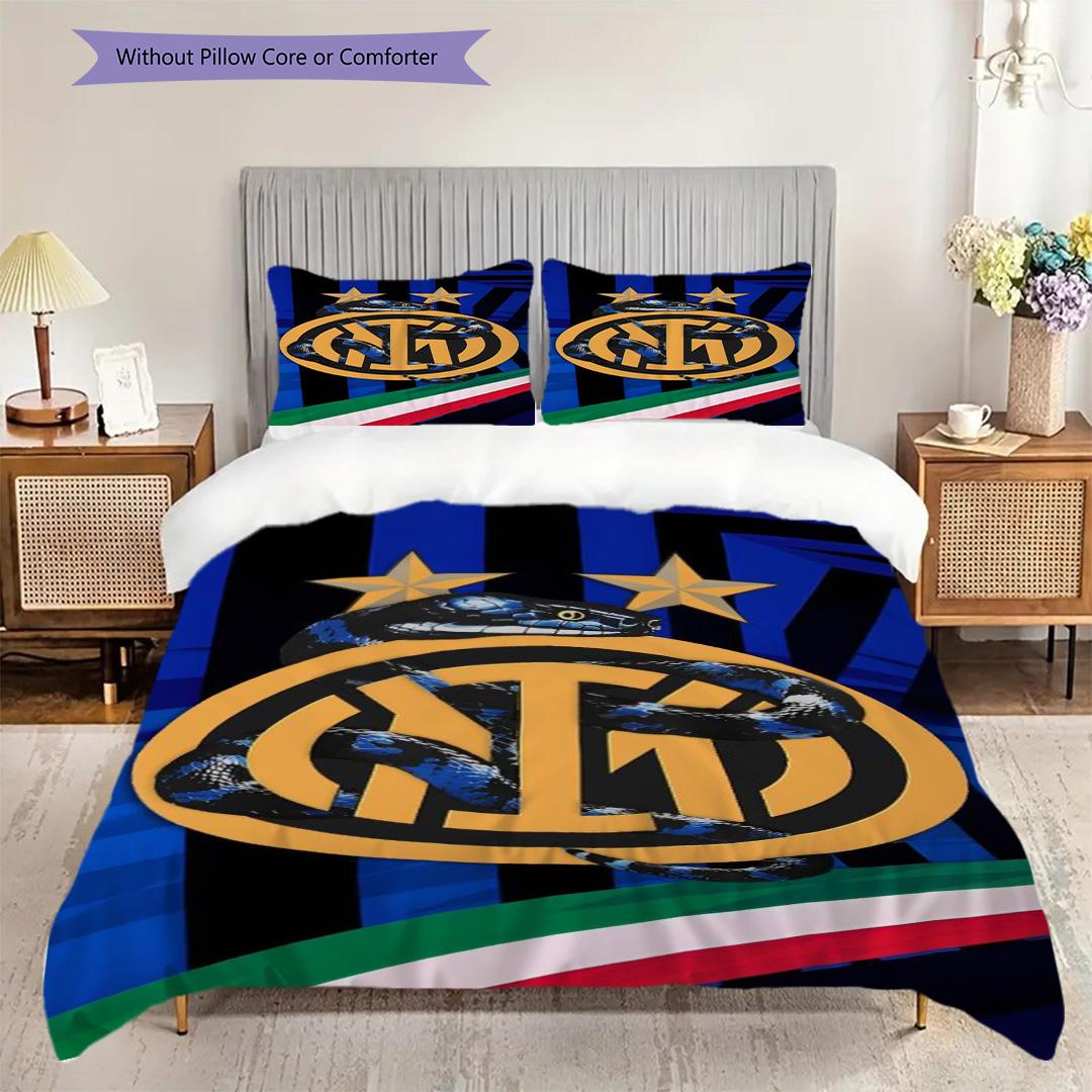 Inter Milan emblēmas zvaigžņu krāsu gultasveļa